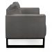 Poltrona Luisa Suede Grafite Base Industrial Metálica Preto - D'Rossi