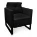 Poltrona Luisa Suede Preto Base Industrial Metálica Preto - D'Rossi