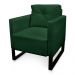 Poltrona Luisa Suede Verde Base Industrial Metálica Preto - D'Rossi