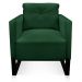 Poltrona Luisa Suede Verde Base Industrial Metálica Preto - D'Rossi