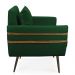 Poltrona Mari Suede Verde Pés Palito de Ferro Marrom - D'Rossi