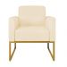 Poltrona Marisa Suede Base Industrial Metálica Dourado D'Rossi