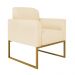 Poltrona Marisa Suede Base Industrial Metálica Dourado D'Rossi