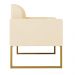 Poltrona Marisa Suede Base Industrial Metálica Dourado D'Rossi