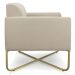 Poltrona Marisa Suede Base X Industrial Dourado - D'Rossi