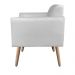 Poltrona Marisa Suede Cinza Pés Palito Natural D'Rossi