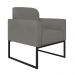 Poltrona Marisa Suede Grafite Base Industrial Metálica Preto - D'Rossi