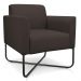 Poltrona Marisa Suede Marrom Base X Industrial Preto - D'Rossi