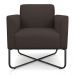 Poltrona Marisa Suede Marrom Base X Industrial Preto - D'Rossi