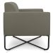 Poltrona Marisa Suede Marrom Rato Base X Industrial Preto - D'Rossi