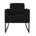Poltrona Marisa Suede Preto Base Industrial Metálica Preto - D'Rossi