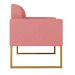 Poltrona Marisa Suede Rose Base Metálica Dourado D'Rossi