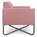 Poltrona Marisa Suede Rose Base X Industrial Preto - D'Rossi