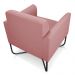 Poltrona Marisa Suede Rose Base X Industrial Preto - D'Rossi