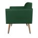 Poltrona Marisa Suede Verde Pés Palito Natural D'Rossi