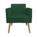 Poltrona Marisa Suede Verde Pés Palito Natural D'Rossi