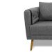 Poltrona Namoradeira Paris D07 2 Lugares Linho Mescla Chumbo - D'Rossi