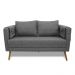 Poltrona Namoradeira Paris D07 2 Lugares Linho Mescla Chumbo - D'Rossi