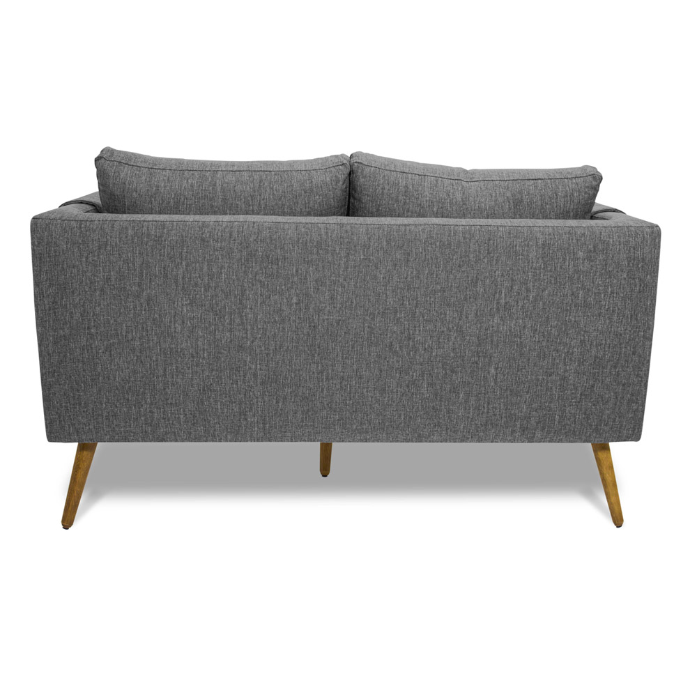 Poltrona Namoradeira Paris D07 2 Lugares Linho Mescla Chumbo - D'Rossi