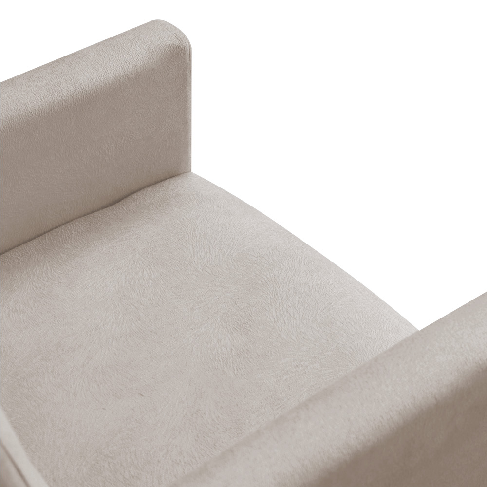 Poltrona Nina Suede Pés Palito Castanho D'Rossi