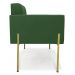 Poltrona Pé de Ferro Dourado para Sala Elisa Suede Verde D03 - D'Rossi