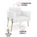 Poltrona Pé de Ferro Dourado para Sala Kit 2 Elisa Corano Branco D03 - D'Rossi