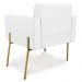 Poltrona Pé de Ferro Dourado para Sala Kit 2 Elisa Corino Branco D03 - D'Rossi
