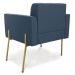 Poltrona Pé de Ferro Dourado para Sala Kit 2 Elisa Suede Azul Marinho D03 - D'Rossi