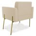 Poltrona Pé de Ferro Dourado para Sala Kit 2 Elisa Suede Bege D03 - D'Rossi