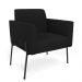 Poltrona Pé de Ferro Preto Kit 2 Decorativa Marisa Linho Preto D03 - D'Rossi