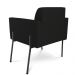 Poltrona Pé de Ferro Preto Kit 2 Decorativa Marisa Linho Preto D03 - D'Rossi
