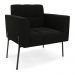 Poltrona Pé de Ferro Preto para Sala Elisa Suede Preto D03 - D'Rossi