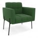 Poltrona Pé de Ferro Preto para Sala Elisa Suede Verde D03 - D'Rossi