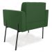 Poltrona Pé de Ferro Preto para Sala Elisa Suede Verde D03 - D'Rossi
