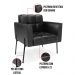 Poltrona Pé de Ferro Preto para Sala Kit 2 Elisa Corano Preto D03 - D'Rossi