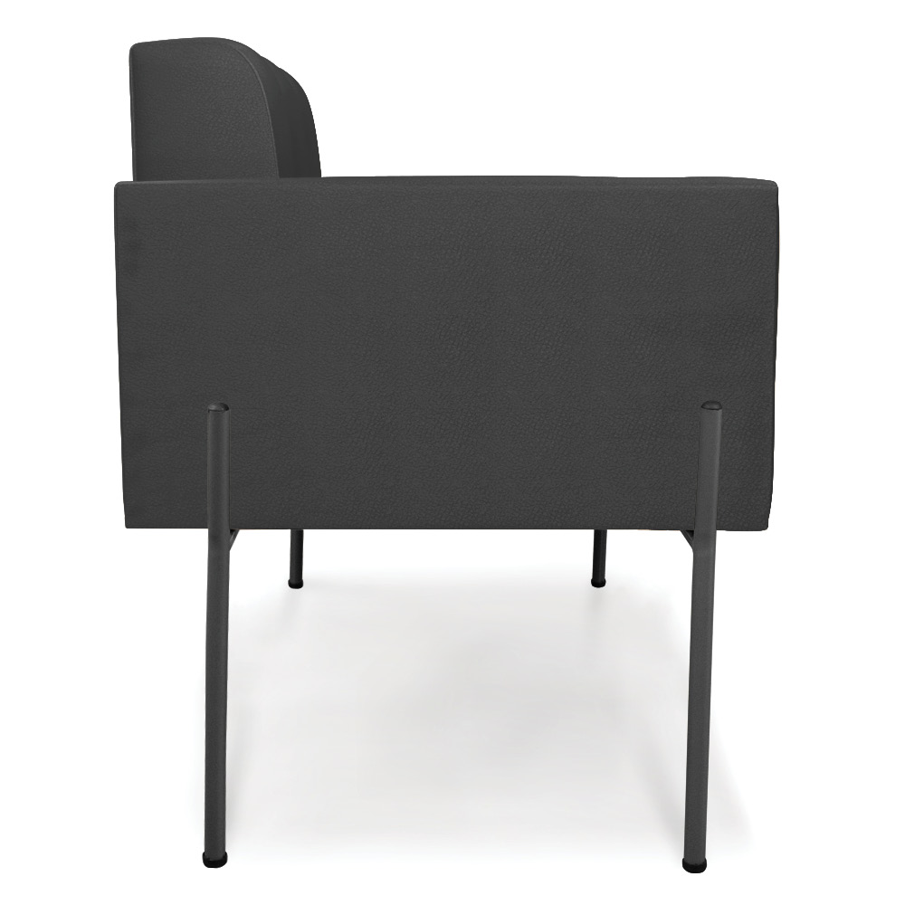 Poltrona Pé de Ferro Preto para Sala Kit 2 Elisa Corino Preto D03 - D'Rossi