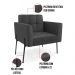Poltrona Pé de Ferro Preto para Sala Kit 2 Elisa Corino Preto D03 - D'Rossi