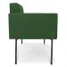 Poltrona Pé de Ferro Preto para Sala Kit 2 Elisa Suede Verde D03 - D'Rossi