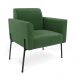 Poltrona Pé de Ferro Preto para Sala Kit 2 Marisa Suede Verde D03 - D'Rossi
