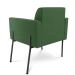 Poltrona Pé de Ferro Preto para Sala Kit 2 Marisa Suede Verde D03 - D'Rossi