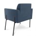 Poltrona Pé de Ferro Preto para Sala Marisa Suede Azul Marinho D03 - D'Rossi
