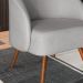 Poltrona Pés Palito Castanho Mali Suede Cinza K01 - D'Rossi