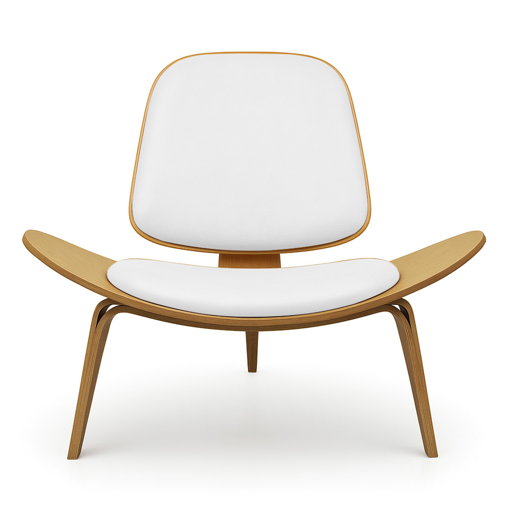 Poltrona Shell Corino Branco - D'Rossi