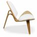 Poltrona Shell Corino Branco - D'Rossi
