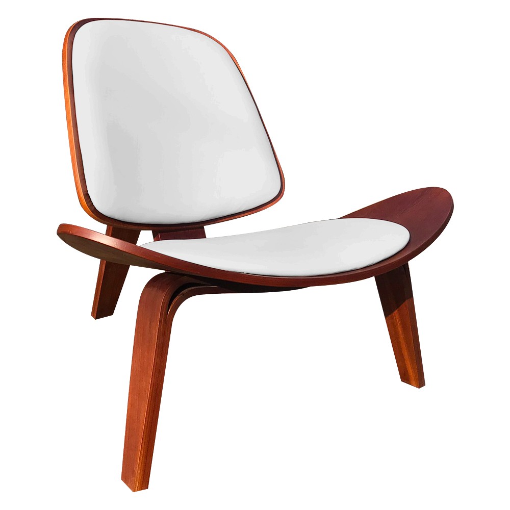 Poltrona Shell Corino Branco - D'Rossi