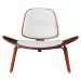 Poltrona Shell Corino Branco - D'Rossi