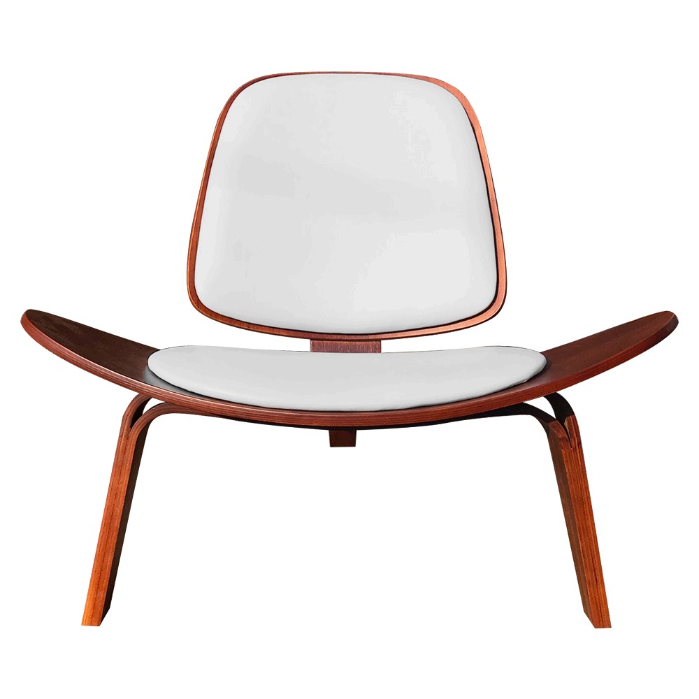 Poltrona Shell Corino Branco - D'Rossi