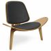 Poltrona Shell Corino Preto D'Rossi
