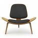 Poltrona Shell Corino Preto D'Rossi