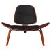 Poltrona Shell Corino Preto D'Rossi